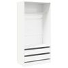 vidaXL Wardrobe White 100x50x200 cm Engineered Wood