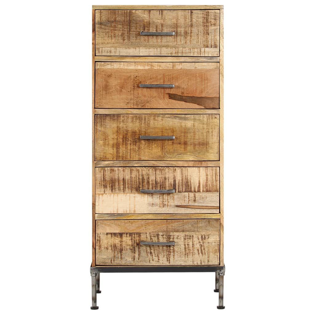vidaXL Chest of Drawers 45x35x106 cm Solid Mango Wood