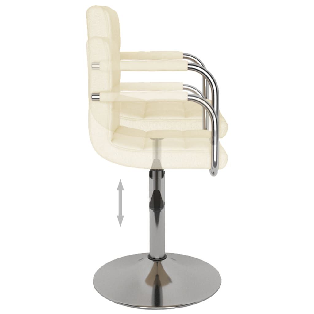 vidaXL Bar Stool Cream Fabric