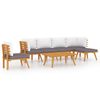 vidaXL 7 Piece Garden Lounge Set with Cushions Solid Wood Acacia