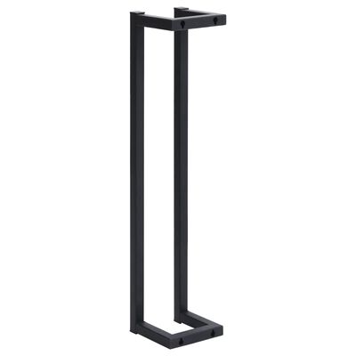 vidaXL Towel Rack Black 12.5x12.5x60 cm Iron, black vidaXL Towel Rack Black 12.5x12.5x60 cm Iron
