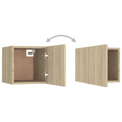 vidaXL Bedside Cabinets 2 pcs Sonoma Oak 30.5x30x30 cm Engineered Wood, sonoma oak vidaXL Bedside Cabinets 2 pcs Sonoma Oak 30.5x30x30 cm Engineered Wood