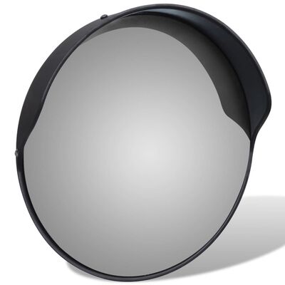 vidaXL Convex Traffic Mirror PC Plastic Black 30 cm Outdoor, black vidaXL Convex Traffic Mirror PC Plastic Black 30 cm Outdoor