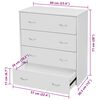vidaXL Sideboard with 4 Drawers 60x30.5x71 cm White