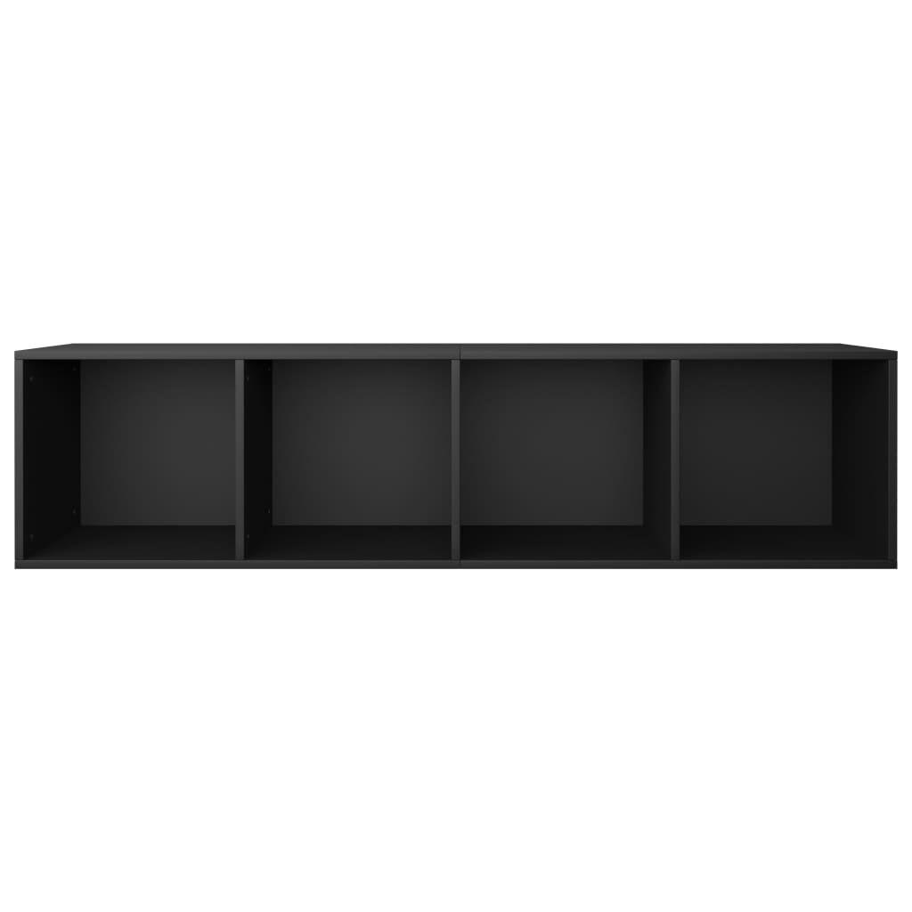 vidaXL Book Cabinet/TV Cabinet Black 36x30x143 cm Engineered Wood