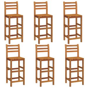 vidaXL Bar Stools 6 pcs Solid Wood Acacia