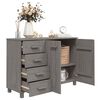 vidaXL Sideboard HAMAR Light Grey 113x40x80 cm Solid Wood Pine