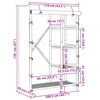 vidaXL Wardrobe 110x45x170 cm Bamboo