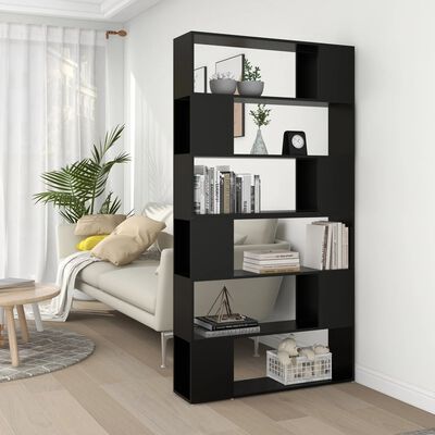 vidaXL Book Cabinet Room Divider Black 100x24x188 cm, black vidaXL Book Cabinet Room Divider Black 100x24x188 cm