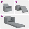 vidaXL Floor Sofa Bed 2-in-1 Light Grey 112x174x55 cm Fabric