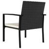 vidaXL 5 Piece Garden Dining Set Poly Rattan Black