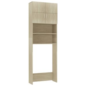 vidaXL Washing Machine Cabinet Sonoma Oak 64x25.5x190 cm Engineered Wood