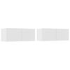 vidaXL 2 Piece TV Cabinet Set White 80x30x30 cm Engineered Wood