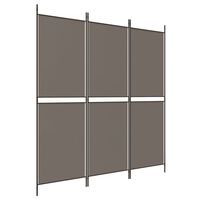 vidaXL 3-Panel Room Divider Anthracite 150x180 cm Fabric, anthracite vidaXL 3-Panel Room Divider Anthracite 150x180 cm Fabric