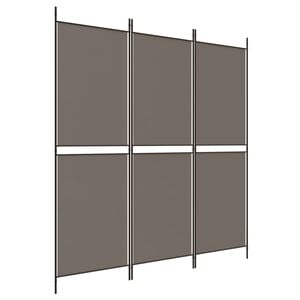 vidaXL 3-Panel Room Divider Anthracite 150x180 cm Fabric