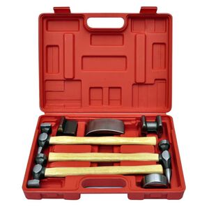 vidaXL 7-Piece Auto Body Hammer and Dolly Dent Repair Set