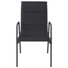 vidaXL Garden Chairs 2 pcs Steel and Textilene Black