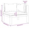 vidaXL 2 Piece Sofa Set with Cream White Cushions Solid Acacia Wood