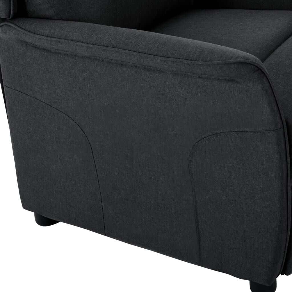 vidaXL Recliner Chair Dark Grey Fabric