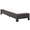 vidaXL Sunbed with Cushion Black Poly Rattan