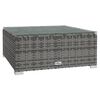vidaXL 4 Piece Garden Lounge Set with Cushions Grey Poly Rattan