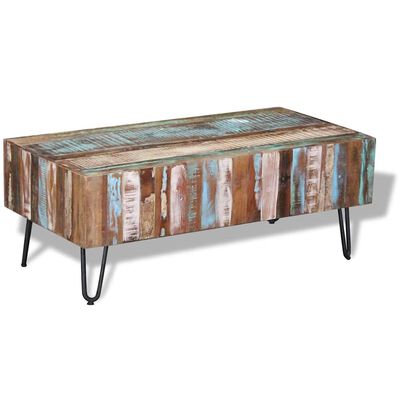 vidaXL Coffee Table Solid Reclaimed Wood 100x50x38 cm,  vidaXL Coffee Table Solid Reclaimed Wood 100x50x38 cm