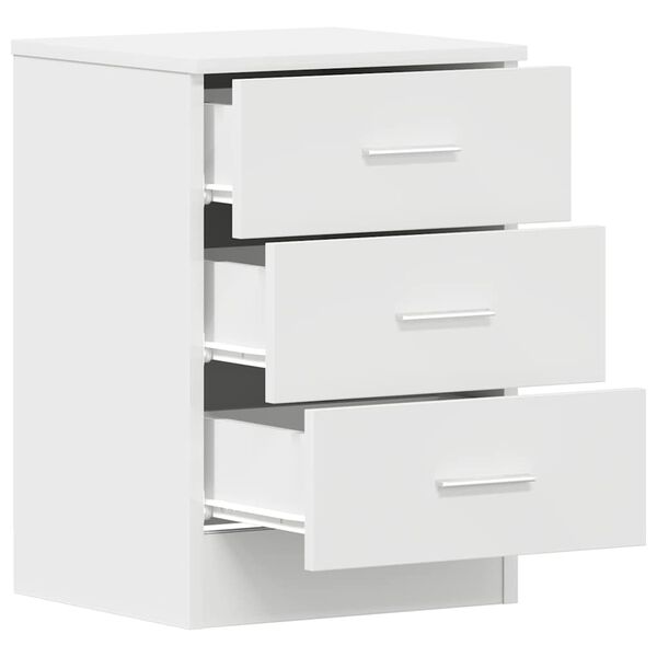 vidaXL Bedside Cabinets 2 pcs White 38x35x56 cm Engineered Wood