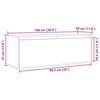 vidaXL Wall Cabinet White 100x30x35 cm Solid Wood Pine