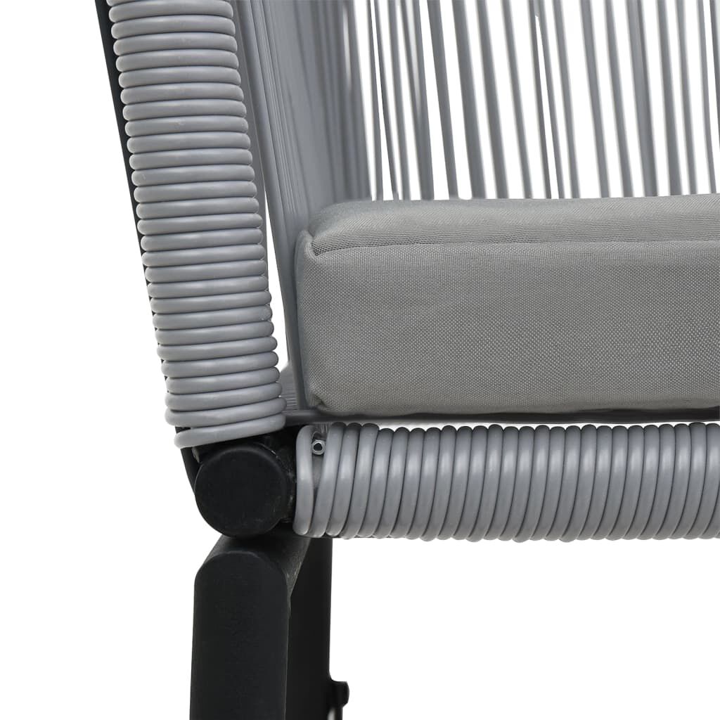 vidaXL Garden Chairs 2 pcs Anthracite PE Rattan
