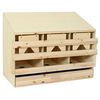 vidaXL Chicken Laying Nest 3 Compartments 93x40x65 cm Solid Pine Wood