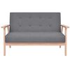 vidaXL 2-Seater Sofa Fabric Dark Grey