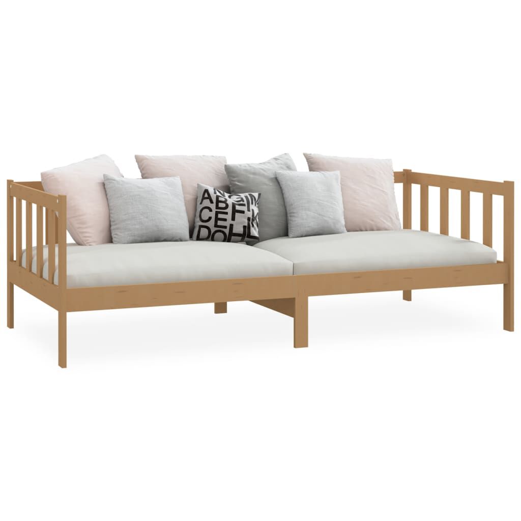 vidaXL Day Bed without Mattress Honey Brown Solid Wood Pine 90x200cm