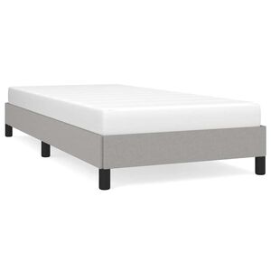 vidaXL Bed Frame without Mattress Light Grey 90x200 cm Fabric