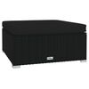 vidaXL 11 Piece Garden Lounge Set with Cushions Black Poly Rattan