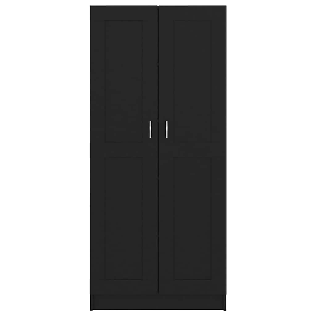 vidaXL Book Cabinet Black 82.5x30.5x185.5 cm Engineered Wood