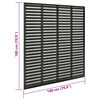 vidaXL Louver Fence WPC 180x180 cm Dark Grey