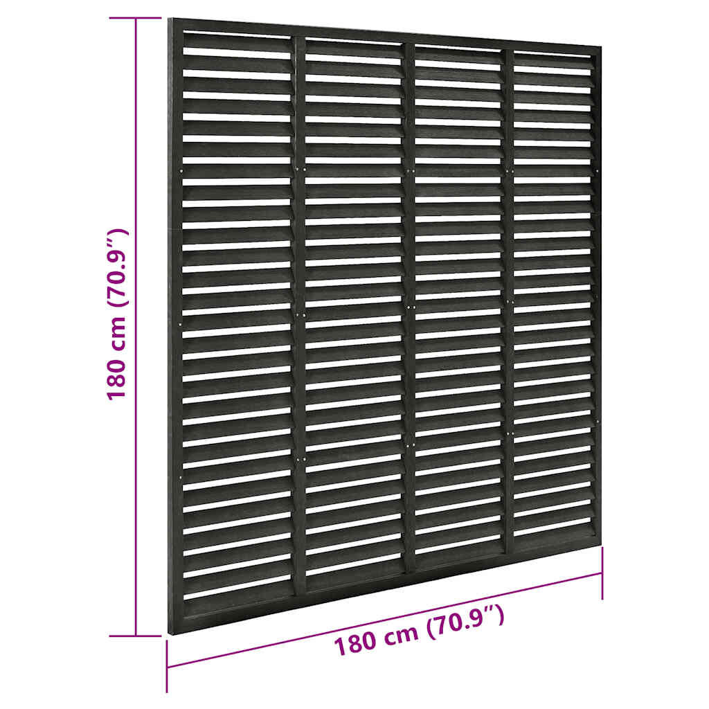 vidaXL Louver Fence WPC 180x180 cm Dark Grey