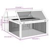 vidaXL Rabbit Hutch Brown 117.5x97x47.5 cm Solid Wood Pine