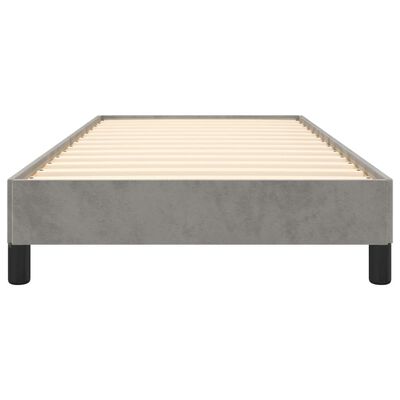 vidaXL Bed Frame without Mattress Light Grey 92x187 cm Single Velvet, light grey vidaXL Bed Frame without Mattress Light Grey 92x187 cm Single Velvet