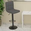 vidaXL Bar Stool Dark Grey Fabric