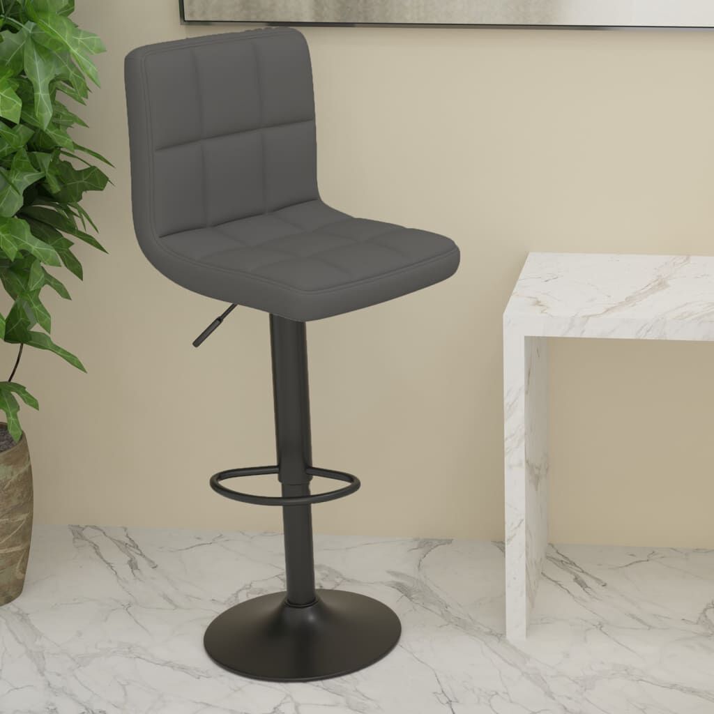 vidaXL Bar Stool Dark Grey Fabric