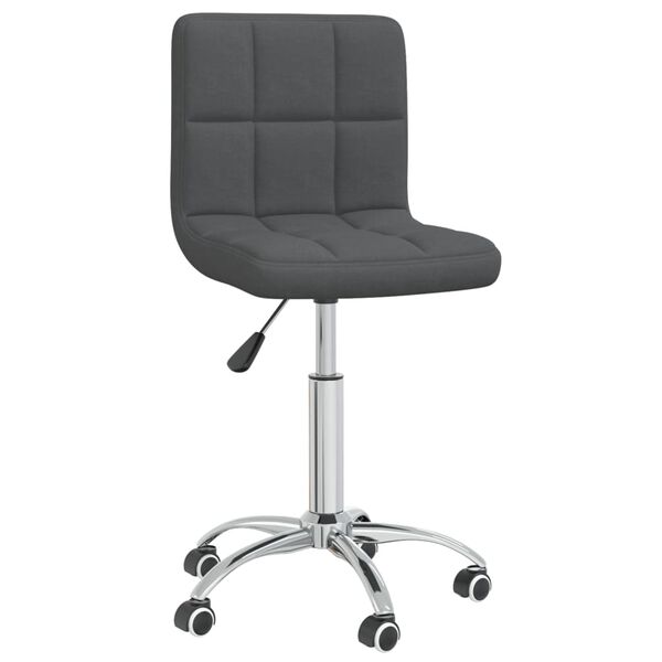 vidaXL Swivel Office Chair Dark Grey Fabric