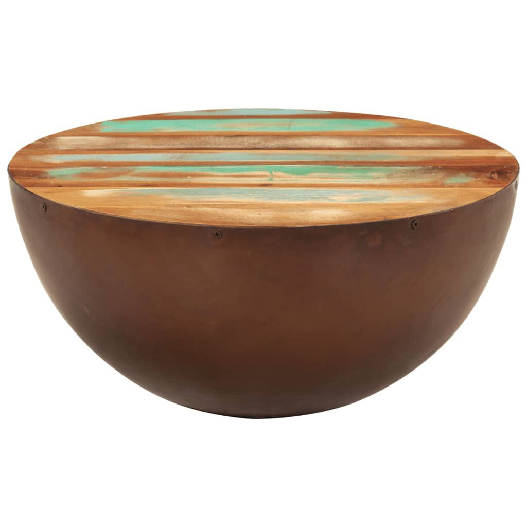 vidaXL Bowl-shaped Coffee Table Ø50x24.5 cm Solid Wood Reclaimed