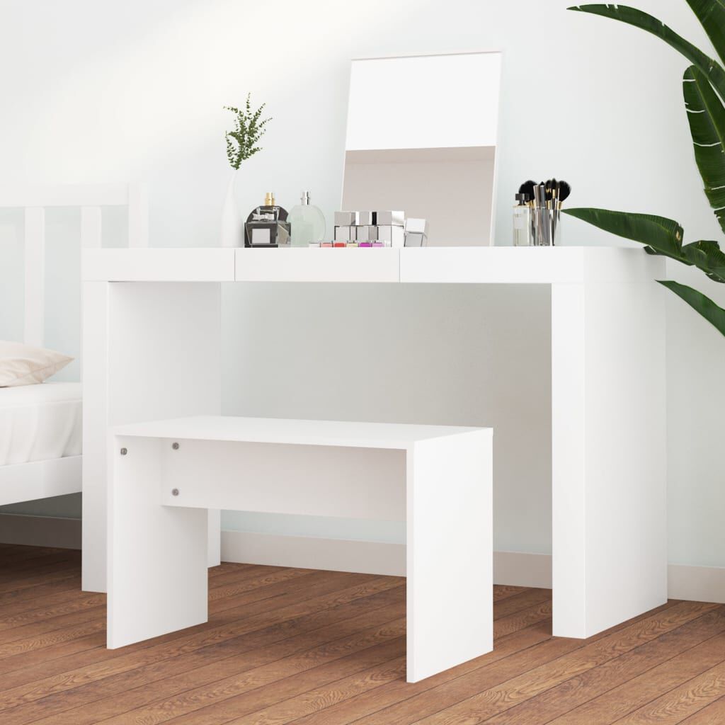 vidaXL Dressing Stool White 70x35x45 cm Engineered Wood