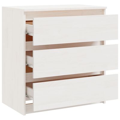 vidaXL Bedside Cabinets 2 pcs White 60x36x64 cm Solid Pinewood, white vidaXL Bedside Cabinets 2 pcs White 60x36x64 cm Solid Pinewood