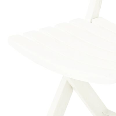 vidaXL Folding Garden Chairs 2 pcs Plastic White, white vidaXL Folding Garden Chairs 2 pcs Plastic White