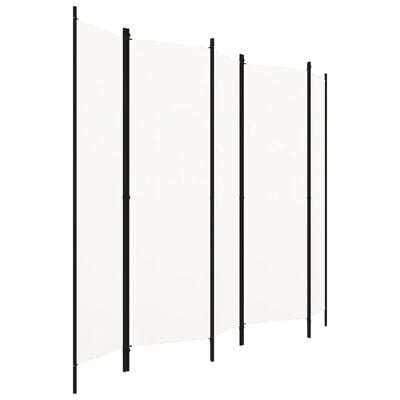 vidaXL 5-Panel Room Divider White 250x180 cm, white vidaXL 5-Panel Room Divider White 250x180 cm