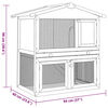 vidaXL Outdoor Rabbit Hutch 3 Doors Red Wood