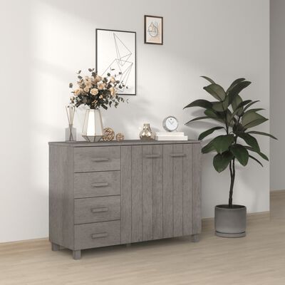 vidaXL Sideboard HAMAR Light Grey 113x40x80 cm Solid Wood Pine, light grey vidaXL Sideboard HAMAR Light Grey 113x40x80 cm Solid Wood Pine