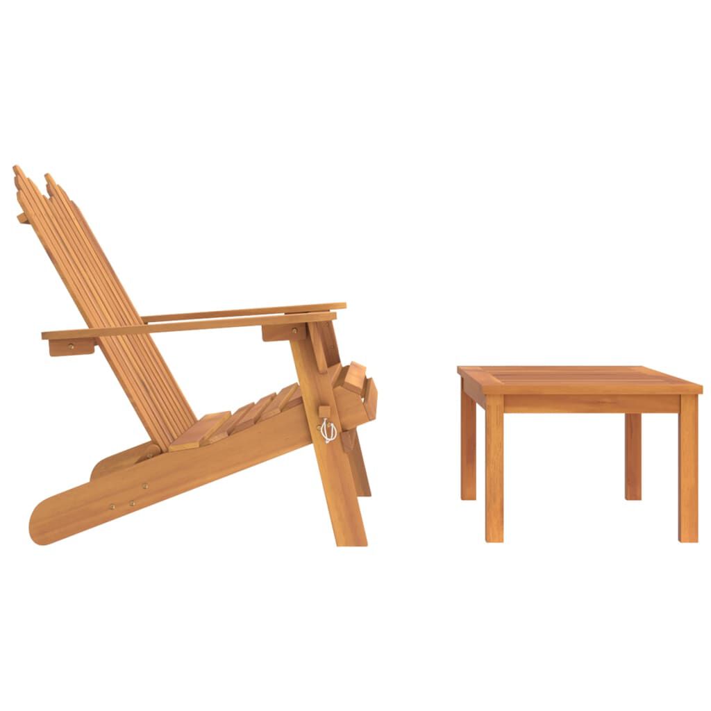 vidaXL 2 Piece Adirondack Garden Lounge Set Solid Wood Acacia